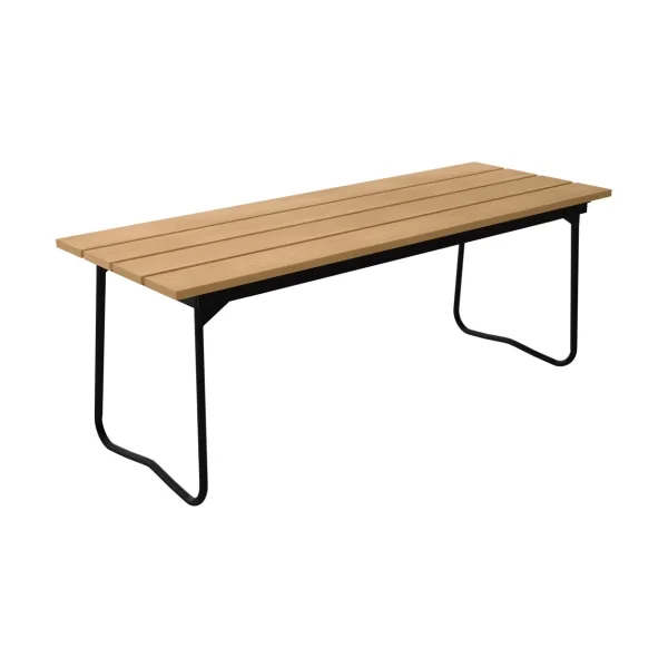 Grythyttan Stålmöbler Bänk 8 bench Oiled oak–black steel frame