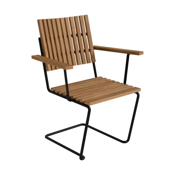 Grythyttan Stålmöbler Bovik armchair Teak-hot-dip galvanized frame