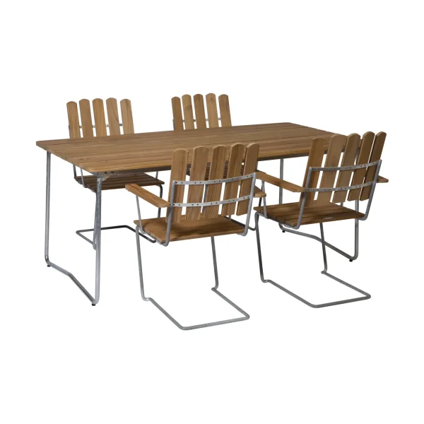 Grythyttan Stålmöbler Grythyttan dining set teak B31 170cm + 4pcs A2 Grythyttan dining set teak B31 170cm + 4pcs A2