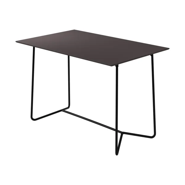 Grythyttan Stålmöbler High Tech table Charcoal compact laminate-black frame, 110x70 cm
