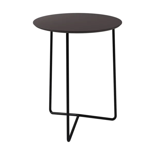 Grythyttan Stålmöbler High Tech table Charcoal compact laminate-black frame, Ø60 cm