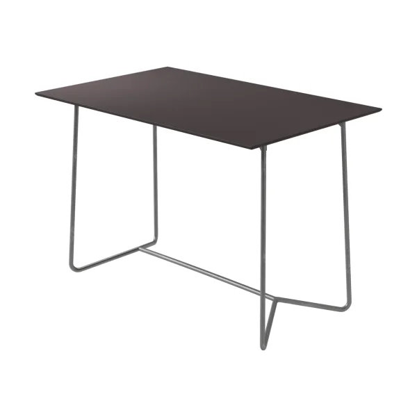 Grythyttan Stålmöbler High Tech table Charcoal compact laminate–hot-dip galvanized frame, 110x70 cm