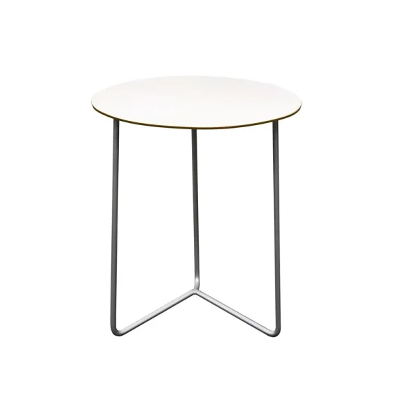 Grythyttan Stålmöbler High Tech table White-hot-dip galvanized stand, Ø60 cm