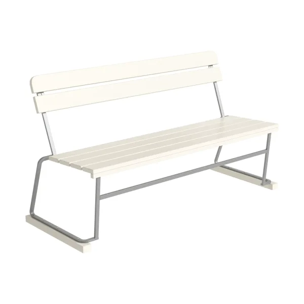 Grythyttan Stålmöbler Sofa 3 White lacquered oak–hot-dip galvanized frame