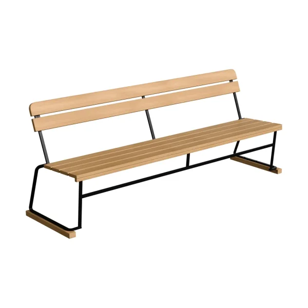 Grythyttan Stålmöbler Soffa 5 sofa Oiled oak–black steel frame