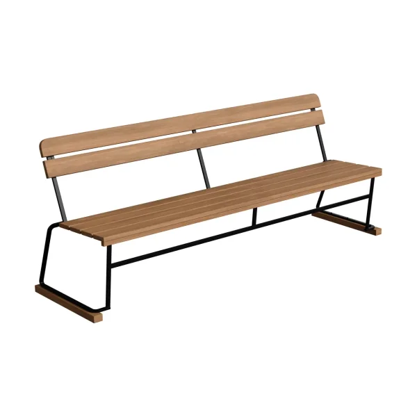 Grythyttan Stålmöbler Soffa 5 sofa Teak-black steel frame