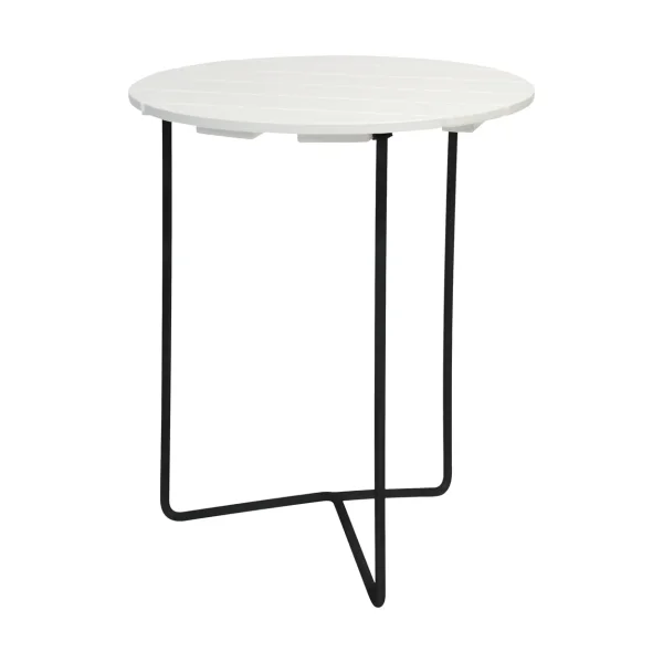 Grythyttan Stålmöbler Table 6B table White oiled oak-black, Ø60 cm