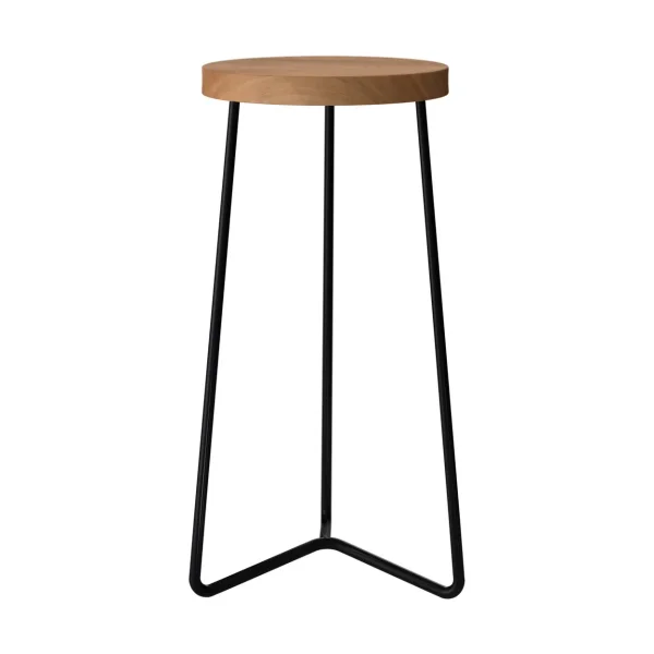 Grythyttan Stålmöbler V-1 stool Teak-black steel frame, 63 cm