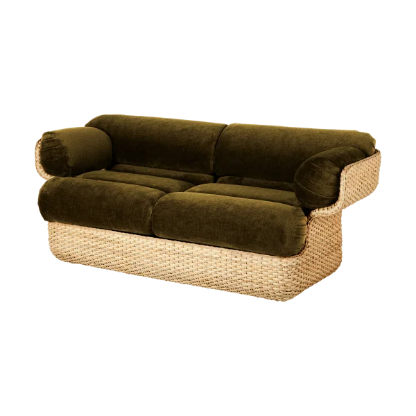 GUBI Basket 2-seat sofa fully upholstered Mumble Glamour Group 40-rattan