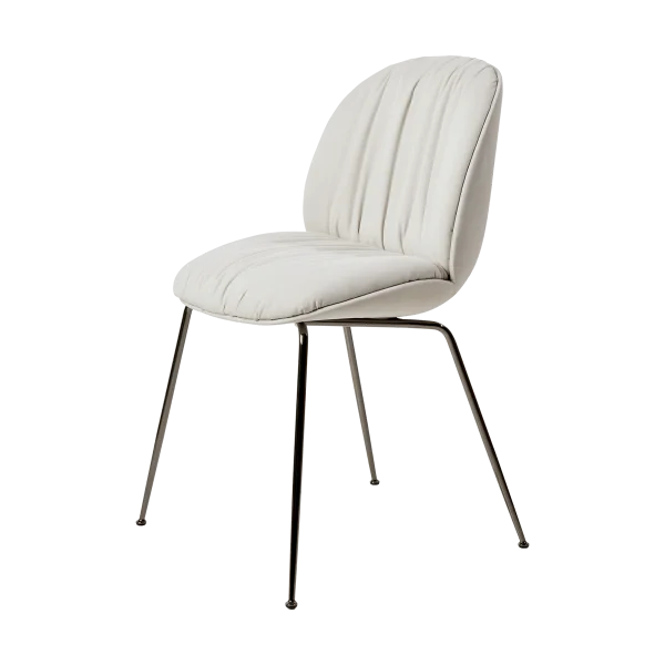 GUBI Beetle Soft chair fully upholstered Reales Limonta 001-black chrome