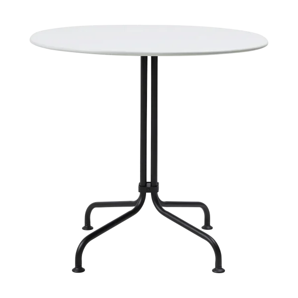 GUBI Carmel Bistro dining table 75x75 cm Clam white-black semi matt