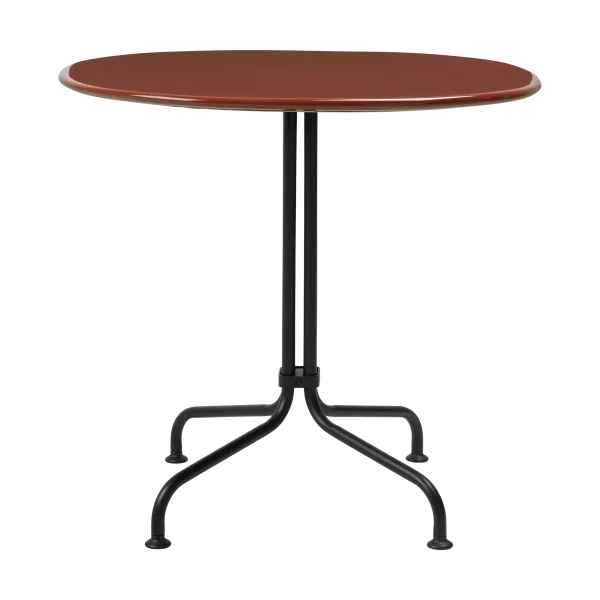 GUBI Carmel Bistro dining table 75x75 cm Rock red-black semi matt