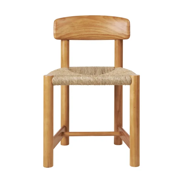 GUBI Daumiller Side Chair Natural Rush-golden pine