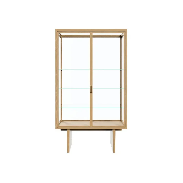 GUBI Private display cabinet Glass. light stained oak