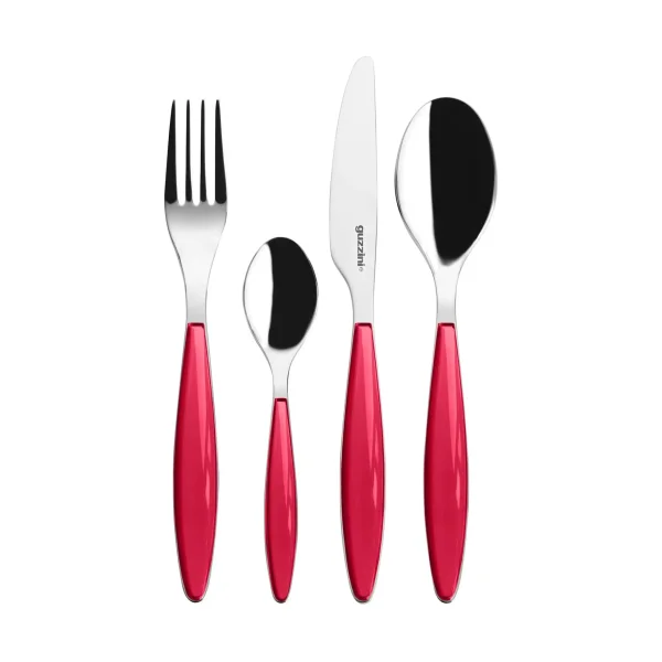 Guzzini Feeling cutlery set Clear red, 24 pieces