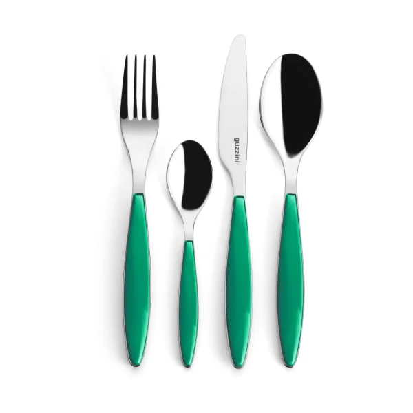 Guzzini Feeling cutlery set Emerald, 24 pieces