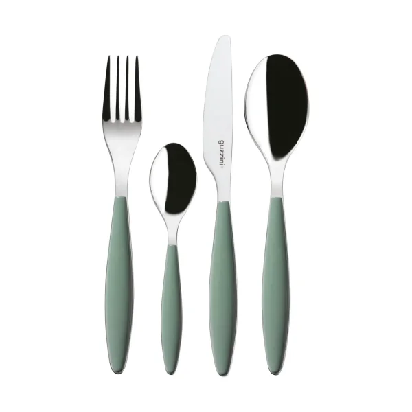 Guzzini Feeling cutlery set Green lagoon, 24 pieces
