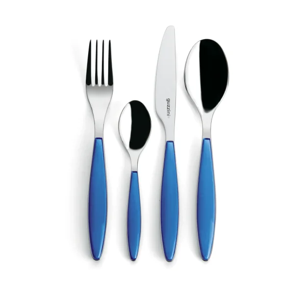 Guzzini Feeling cutlery set Mediterranean blue, 24 pieces