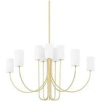 Harlem Large Chandelier, Light, Large, Brass - Andrew Martin