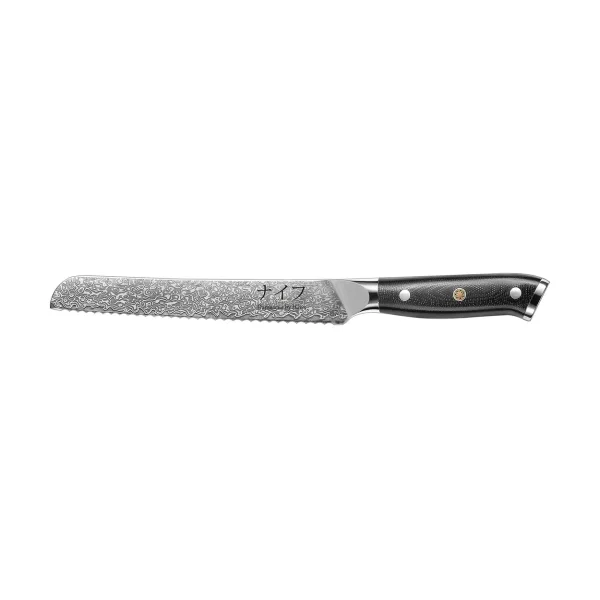 Hâws Damascus by Hâws bread knife 33 cm Black-stainless steel