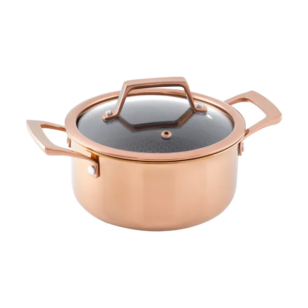 Hâws Hâws Santo casserole with lid hybrid coating 2.2 L Rose Gold