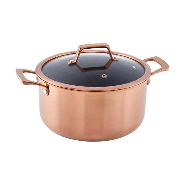 Hâws Hâws Santo casserole with lid hybrid coating 5.8 L Rose Gold