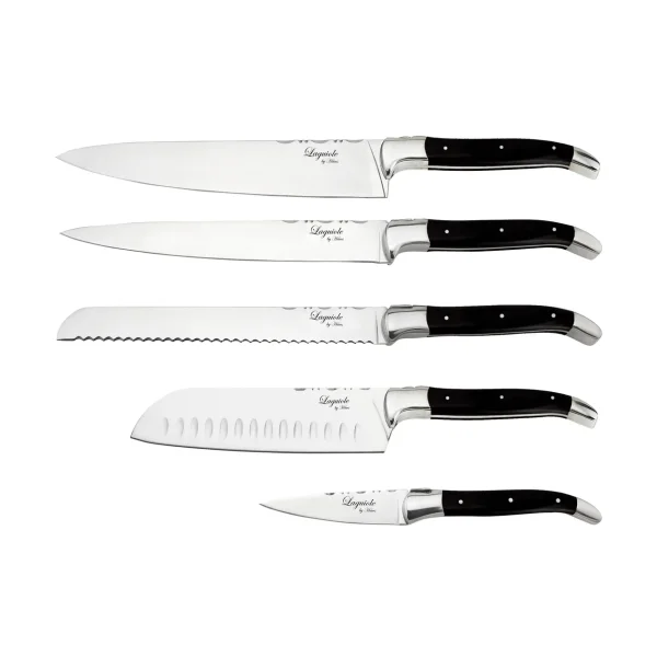 Hâws Laguiole By Hâws 5-piece kitchen knife set Black Wood