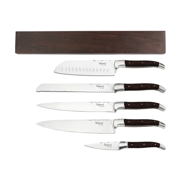 Hâws Laguiole by Hâws knife set with magnetic strip 6-piece Wenge