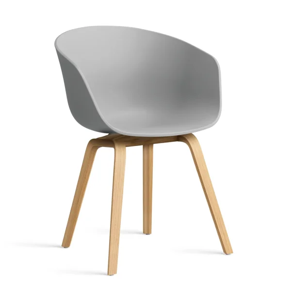 HAY About a Chair 22 2.0 chair Concrete grey-lacquered oak frame