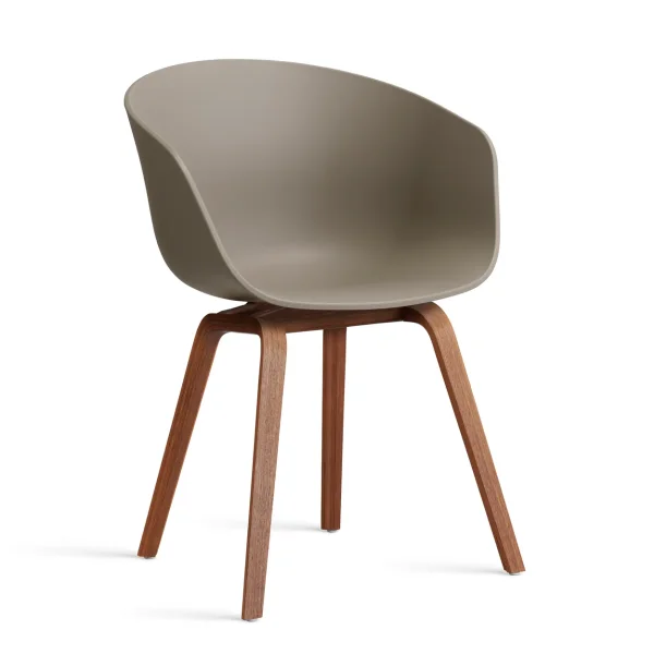 HAY About a Chair 22 2.0 chair Khaki-lacquered walnut frame