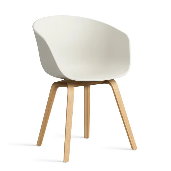 HAY About a Chair 22 2.0 chair Melange cream-lacquered oak frame