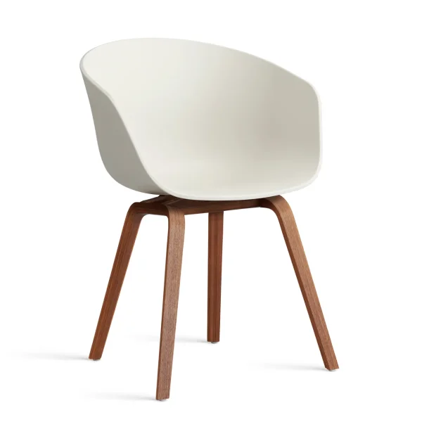 HAY About a Chair 22 2.0 chair Melange cream-lacquered walnut frame