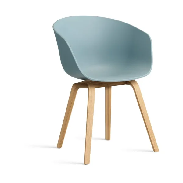 HAY About a Chair AAC22 chair Dusty blue-lacquered oak frame