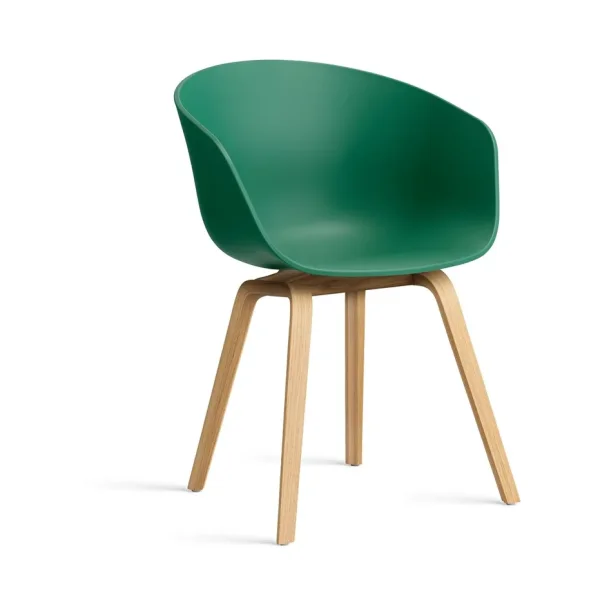 HAY About a Chair AAC22 chair Teal green-lacquered oak frame