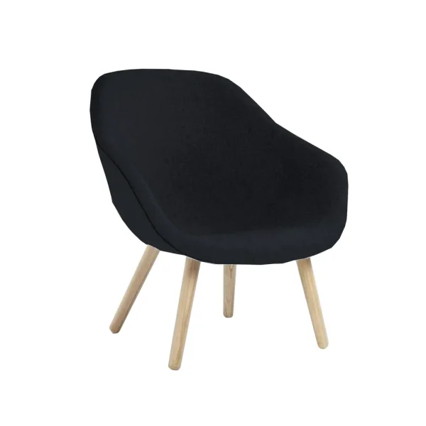 HAY About A Lounge AAL82 lounge chair Hallingdal 65 180 Black, soap-treated oak legs