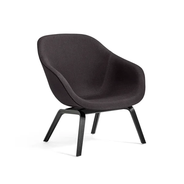 HAY About A Lounge AAL83 lounge chair Black dark brown melange-black oak legs