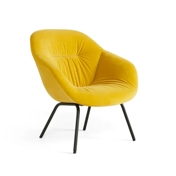 HAY About a Lounge AAL87 Soft armchair Lola yellow-black steel frame