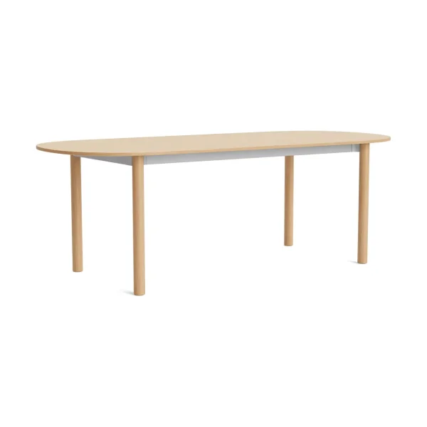 HAY Annex Oblong dining table Oxidized aluminium-lacquered oak, 220x95 cm