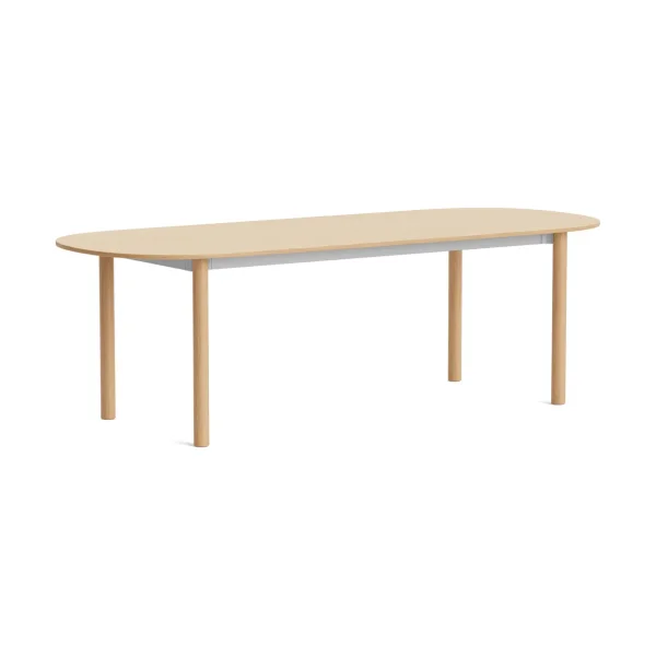 HAY Annex Oblong dining table Oxidized aluminium-lacquered oak, 240x95 cm