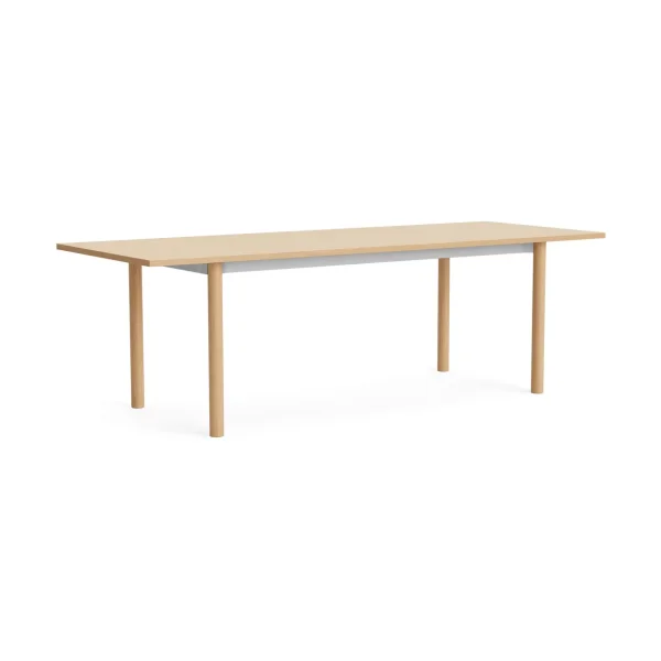 HAY Annex Overhang dining table Oxidized aluminium-lacquered oak, 240x90 cm