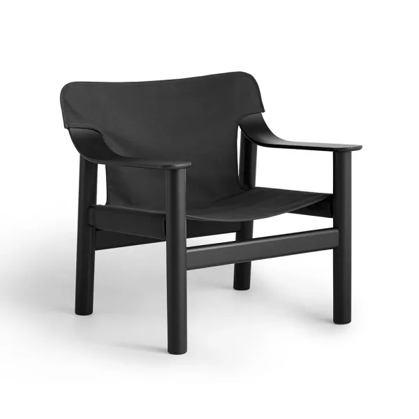 HAY Bernard lounge chair Black-Black steel frame