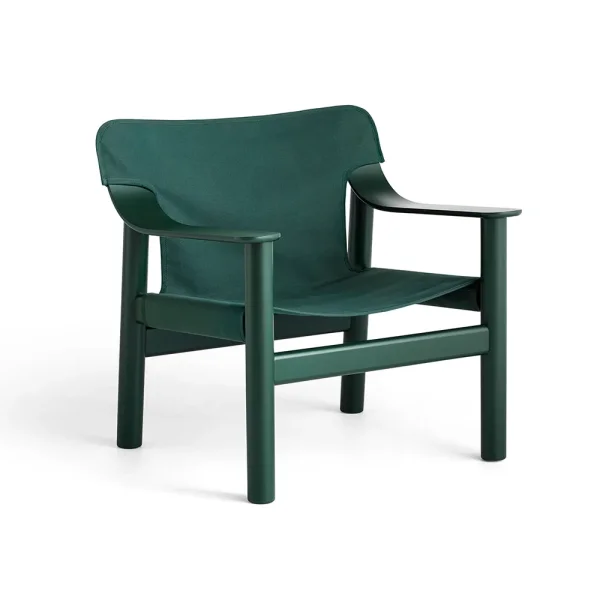 HAY Bernard lounge chair canvas green-Hunter beech frame