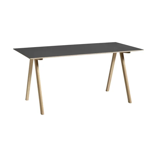 HAY CPH10 2.0 desk 80x160 cm Black linoleum-lacquered oak