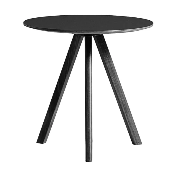 HAY CPH20 2.0 coffee table Ø50 cm Black linoleum-lacquered oak