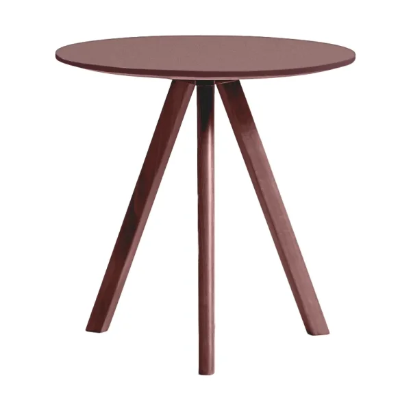 HAY CPH20 2.0 coffee table Ø50 cm Burgundy linoleum-Bordeaux