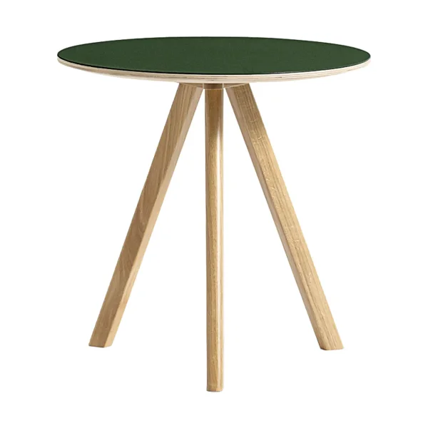 HAY CPH20 2.0 coffee table Ø50 cm Green linoleum-lacquered oak