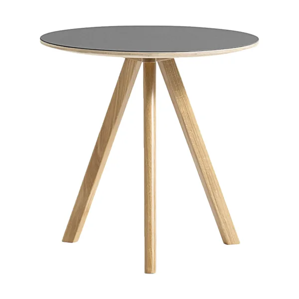 HAY CPH20 2.0 coffee table Ø50 cm Grey linoleum-lacquered oak