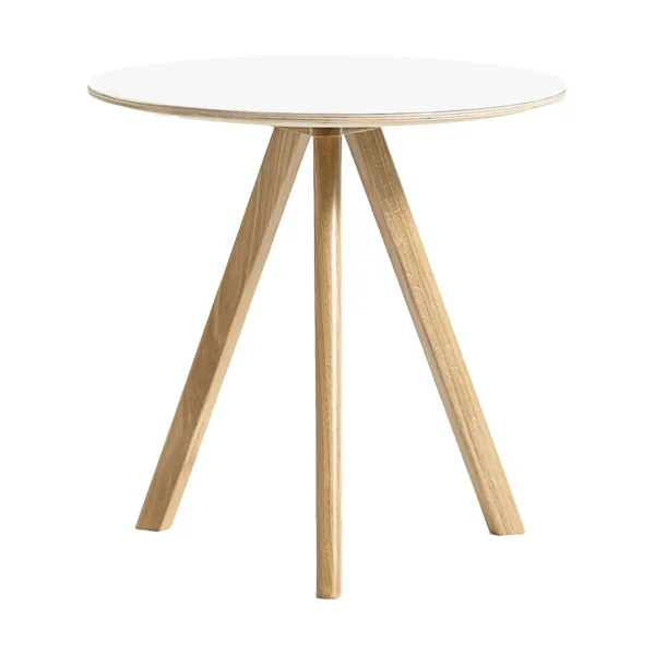HAY CPH20 2.0 coffee table Ø50 cm White laminate-lacquered oak