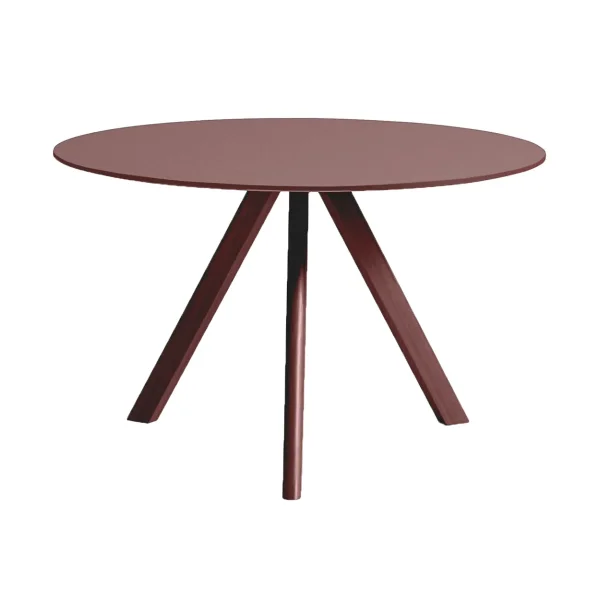 HAY CPH20 2.0 dining table Ø120 cm Burgundy linoleum-Bordeaux