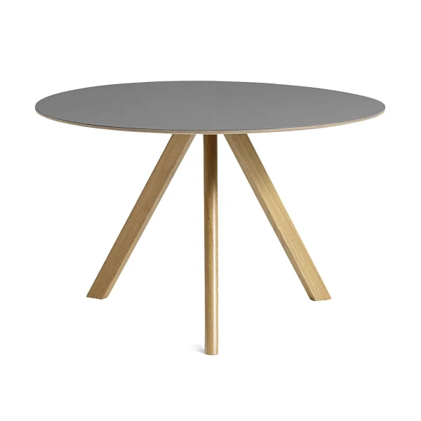 HAY CPH20 2.0 dining table Ø120 cm Grey linoleum-lacquered oak